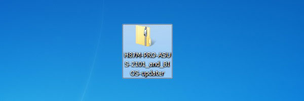まずはBIOSのアップデート-ASUSのサイトからファイルをダウンロード